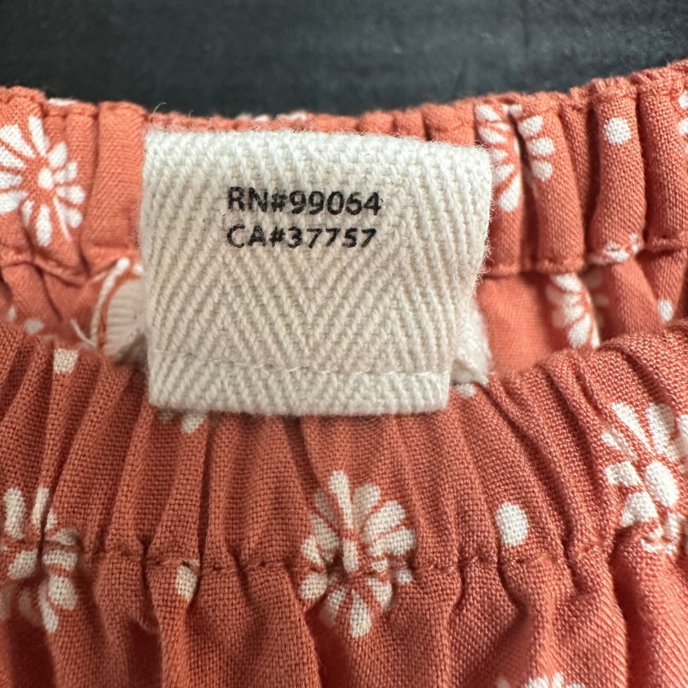Billabong Floral‎ Tiered Mini Dress Terracotta Orange Daisy Print Medium - Picture 5 of 7